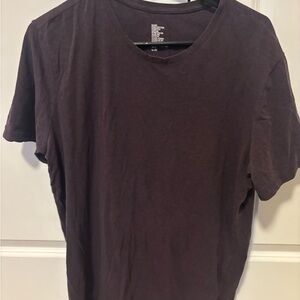 H&M Men's Dark Brown Short Sleeve Tee